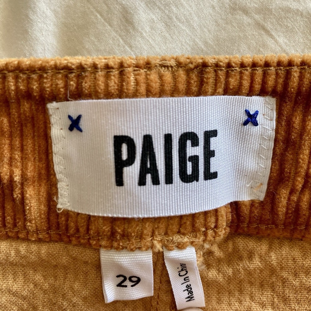 Paige Hoxton Ankle Skinny Corduroy Pants Marigold Womens 29 Fall Boho Indie EUC - Picture 2 of 16